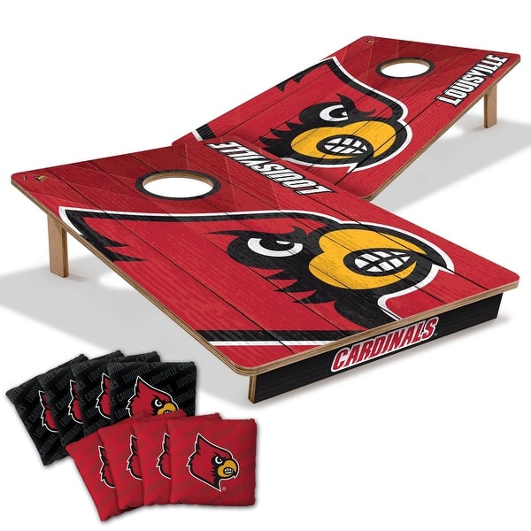 slide 2 of 6, Louisville Cardinals NCAA Tailgate Cornhole Board Set Include Carrying Case
