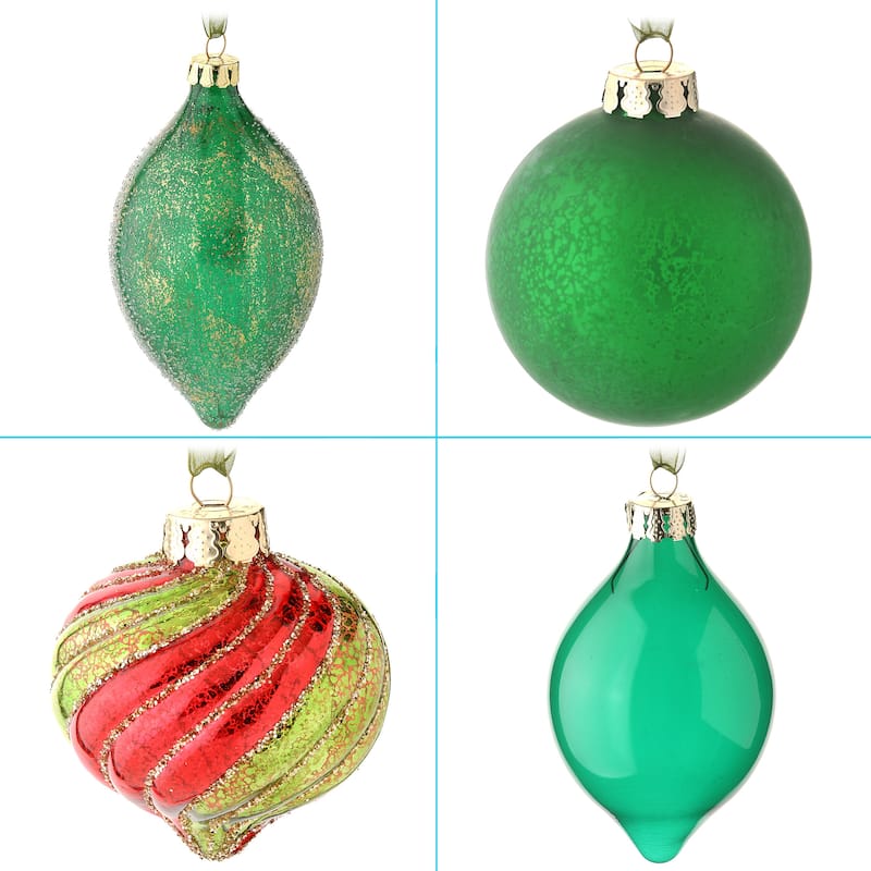 National Tree Company 20-Piece Christmas Tree Ornament Set, Rural Homestead Collection - 4 in