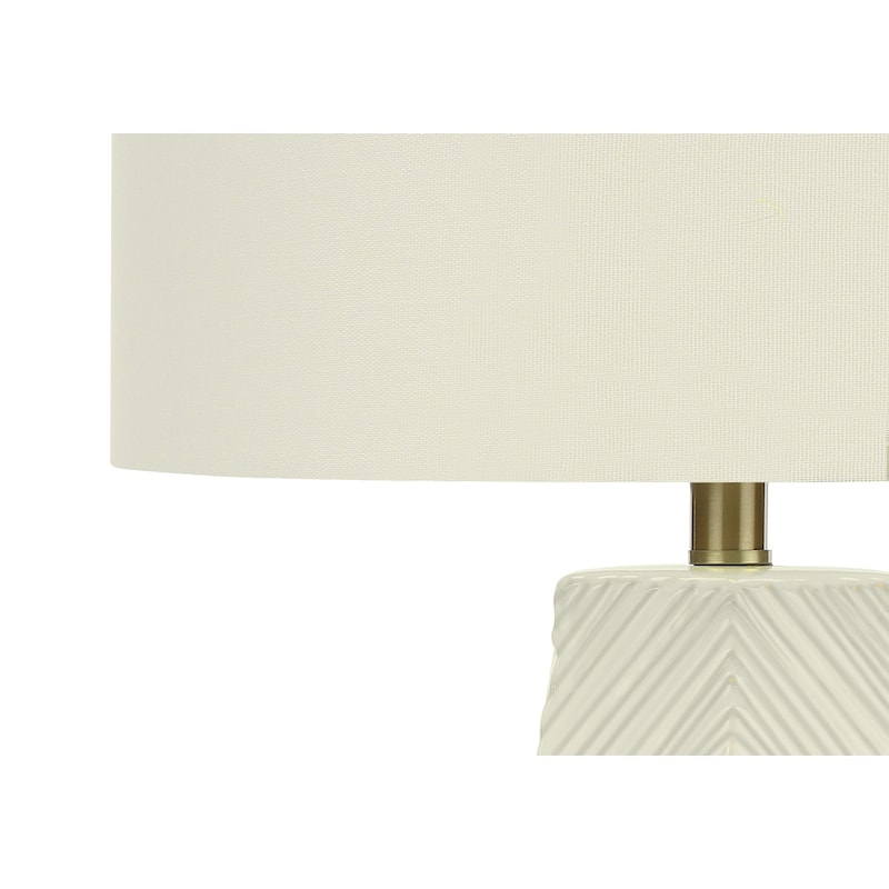 Lighting, 29"h, Table Lamp, White Ceramic, Ivory / Cream Shade, Contemporary