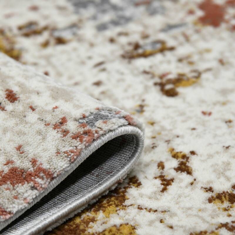 Sylvia Cherene Red Polyester Blend Performance Area Rug