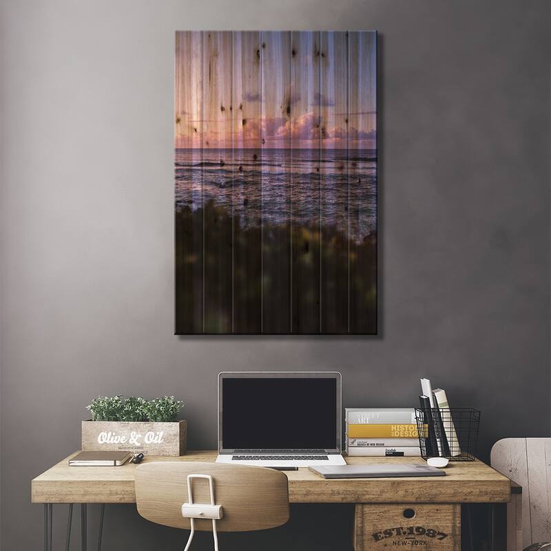 Dreamy Evening Print On Wood by Lucas Moore - Multi-Color
