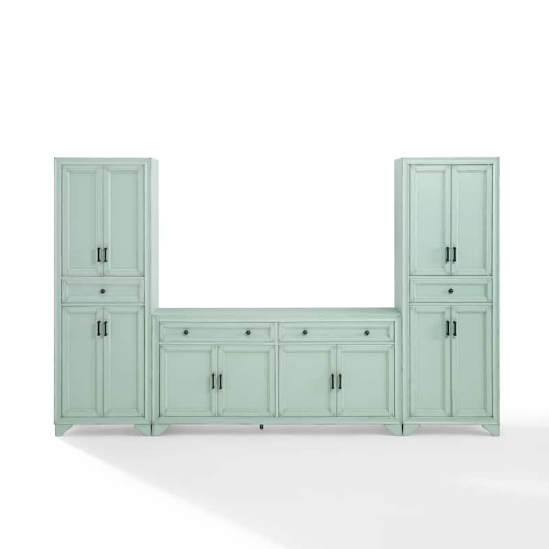 Crosley Tara 3-Piece Sideboard And Pantry Set