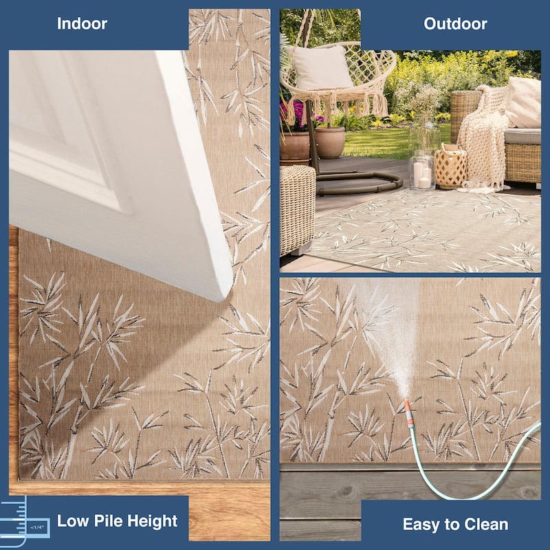Liora Manne Carmel Bamboo Border Indoor/Outdoor Rug