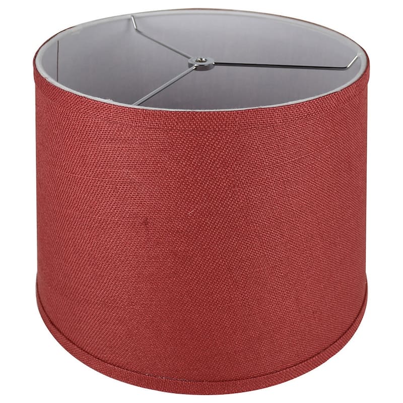 French Drum Burlap Lampshade, 12" to 16" Bottom Size