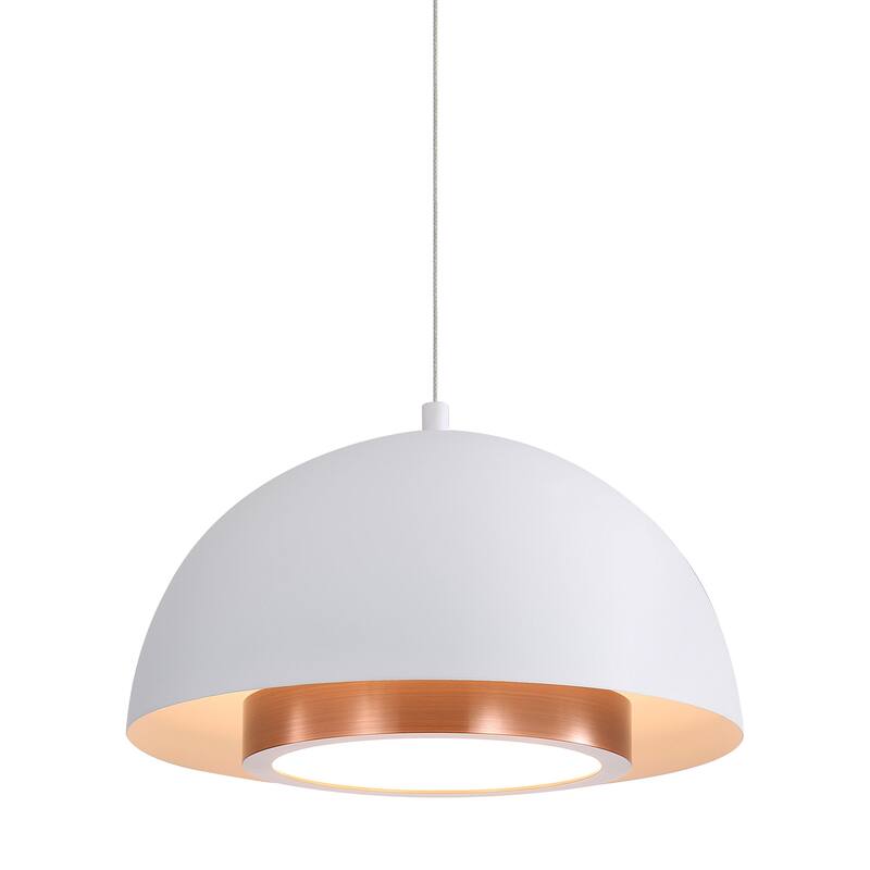 Wry Lighting Solsken Integrated LED 7in Pendant in Sand White