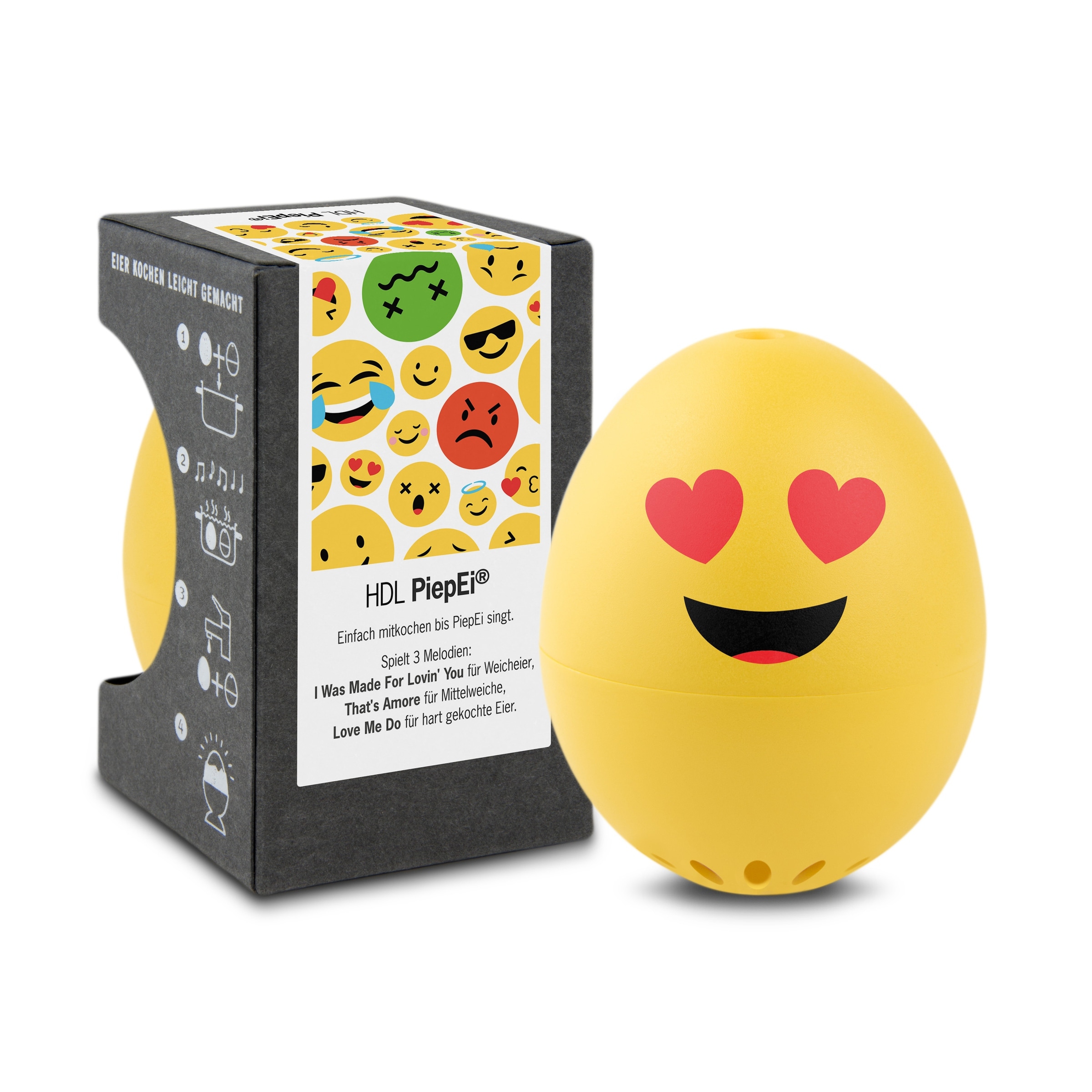 Brainstream BeepEgg Singing Floating Egg Timer with 3 melodies - 2.13"W x 2.17"H