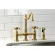 preview thumbnail 24 of 46, Heritage Bridge Kitchen Faucet with Brass Sprayer