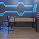 preview thumbnail 40 of 69, Metal Loft Bed with Rectangular Desk, LED lights, Storage Shelves and Hanging Storage Compartments, Safety Guard and Ladder
