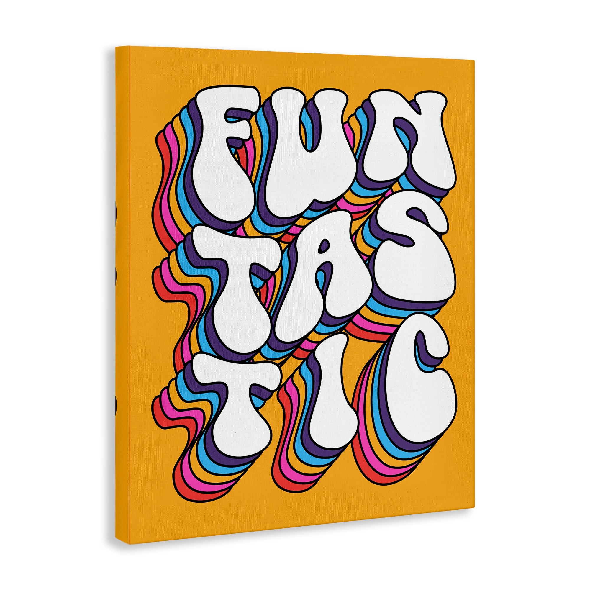 Stupell Funtastic Groovy Typography Canvas Wall Art Design By