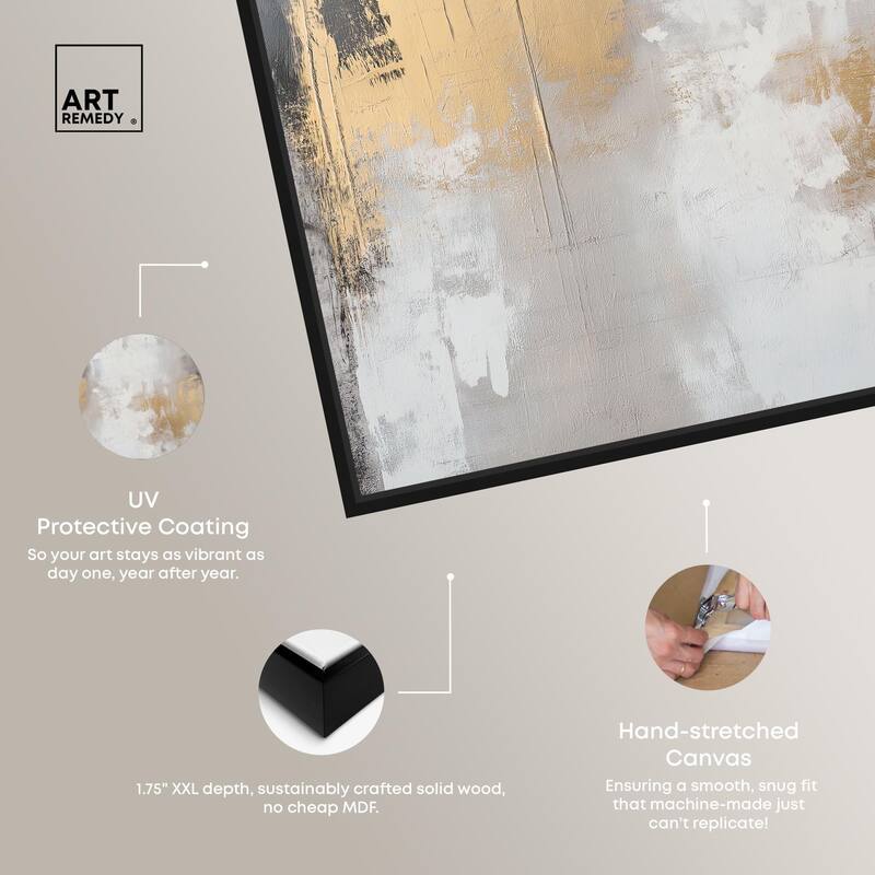 Gilded Gray I Canvas by Art Remedy