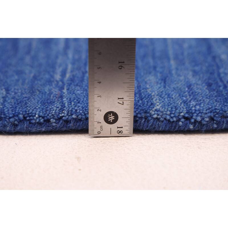 ECARPETGALLERY Hand Loomed Kashkuli Gabbeh Blue Wool Rug - 8'9 x 11'7