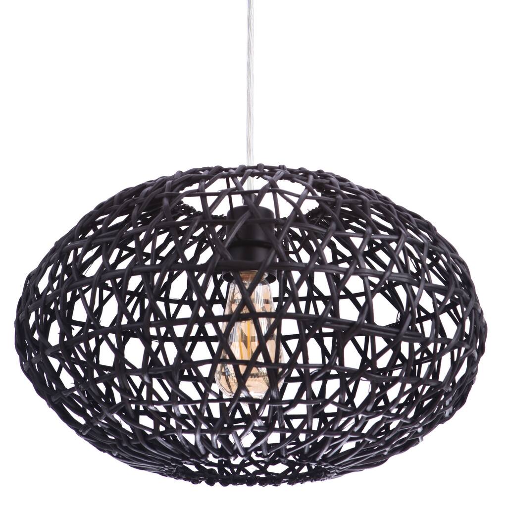 Craftmade P2003 Natural Pendant 17" Wide Rattan Cage Pendant