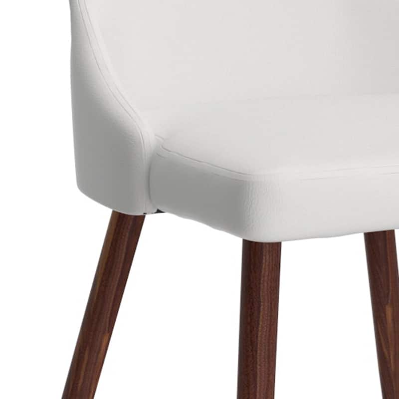 Mid-Century Faux Leather and Metal Dining Chair, Set of 4
