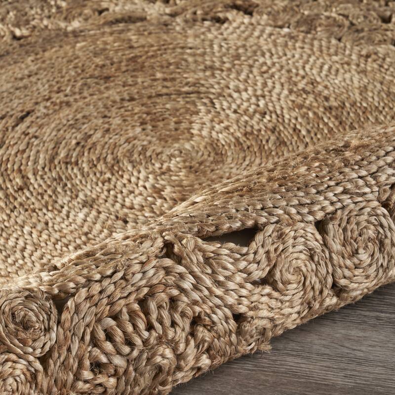 Sevita Organic Jute Medallion Area Rug, Natural
