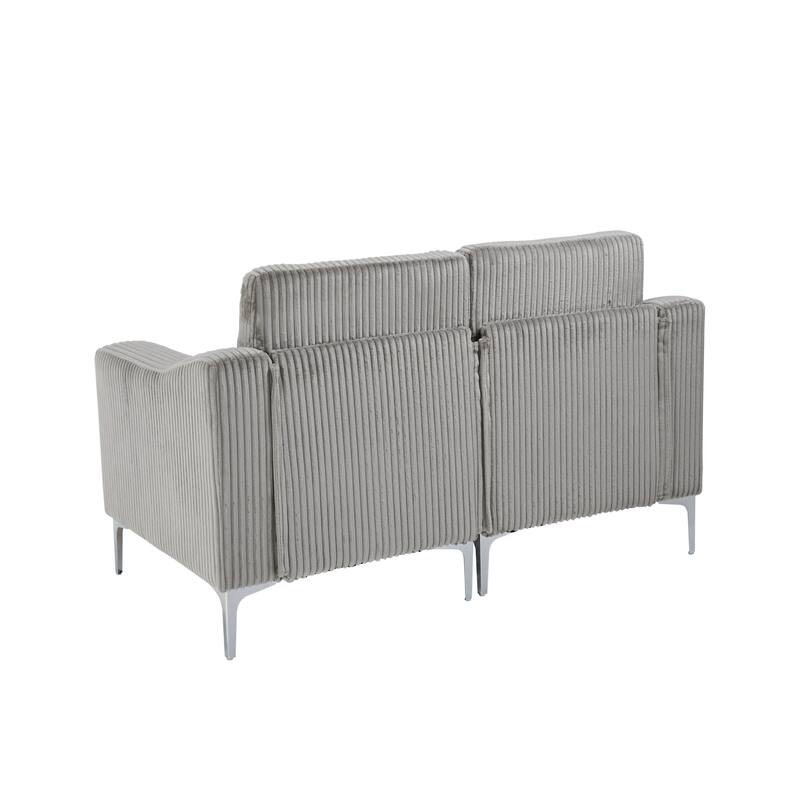 Modern 2-Seat Modular Sectional Sofa Corduroy Armchair Couch for Living Room Office