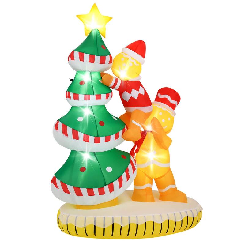 Costway 7 ft Inflatable Christmas Tree with 7Internal LED Lights & - See Details