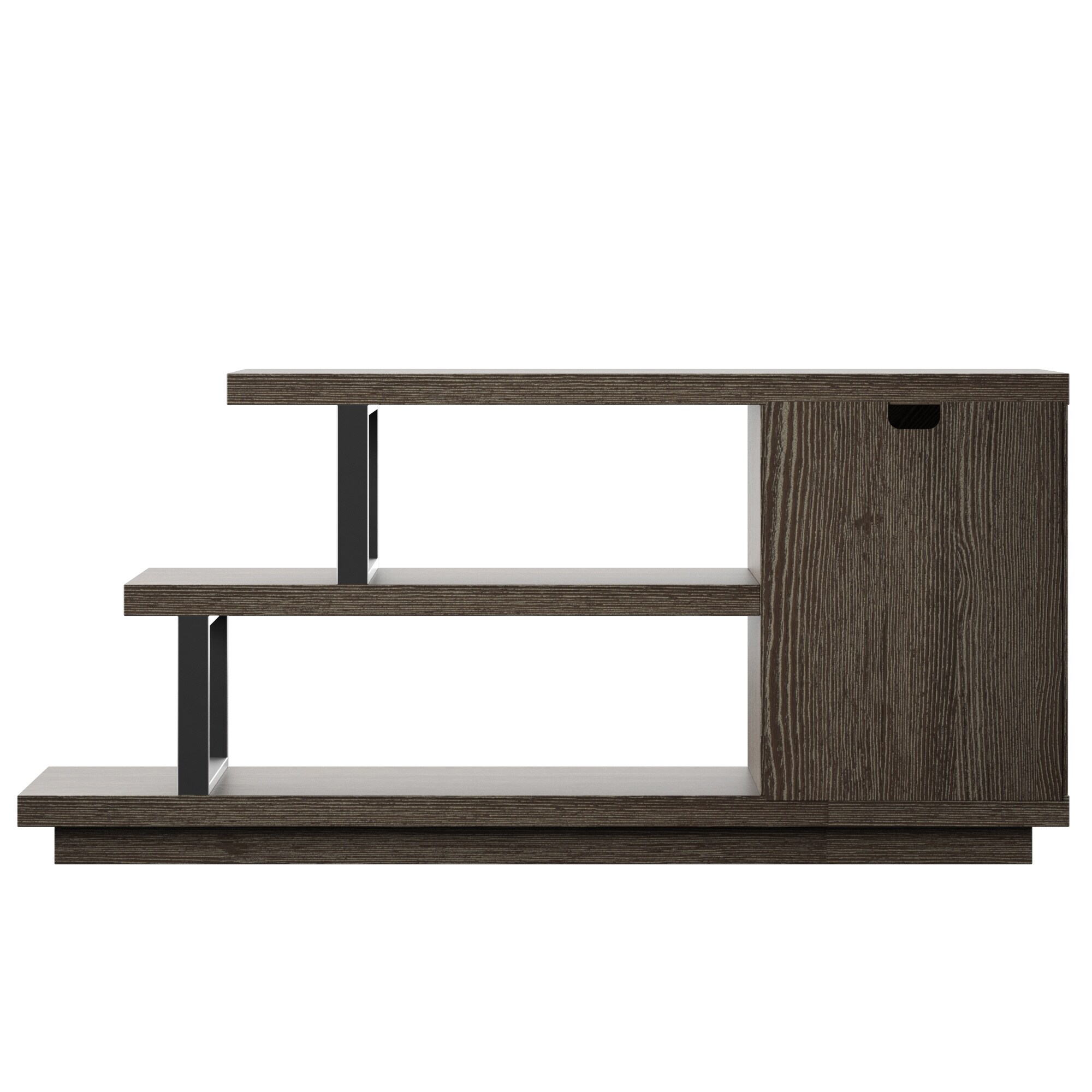 Asymmetrical TV Stand for 55" TVs with Storage