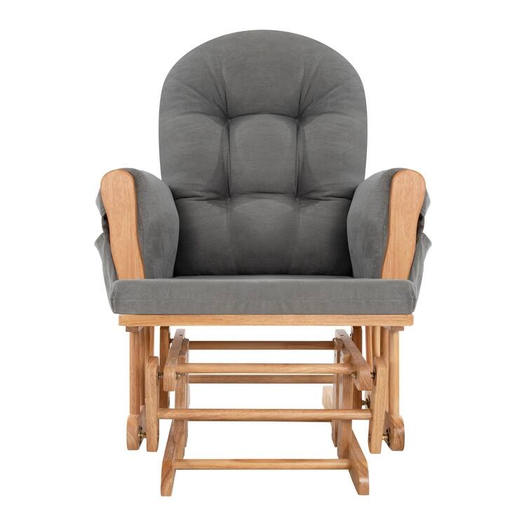 Ultimate Nursery Comfort - Glider and Ottoman Set with Reclining Cushion Chair, Rocker Chair with Padded Back and Armrests