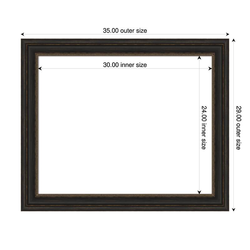 Amanti Art Accent Bronze Framed Dry Erase Magnetic Board - 35 x 29 in