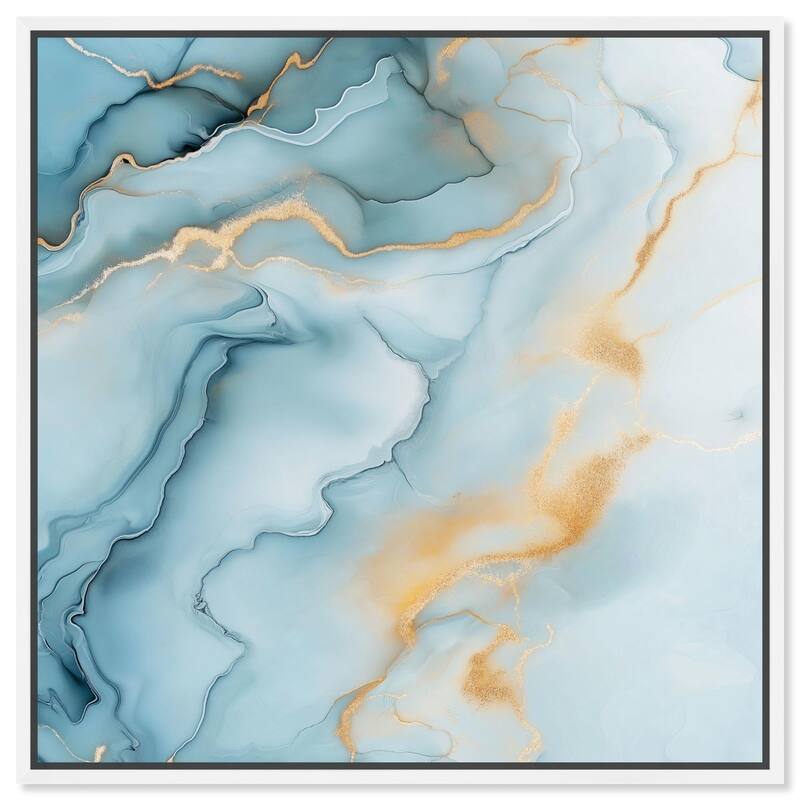 Precious Flow Canvas by Art Remedy - White - 12" x 12"