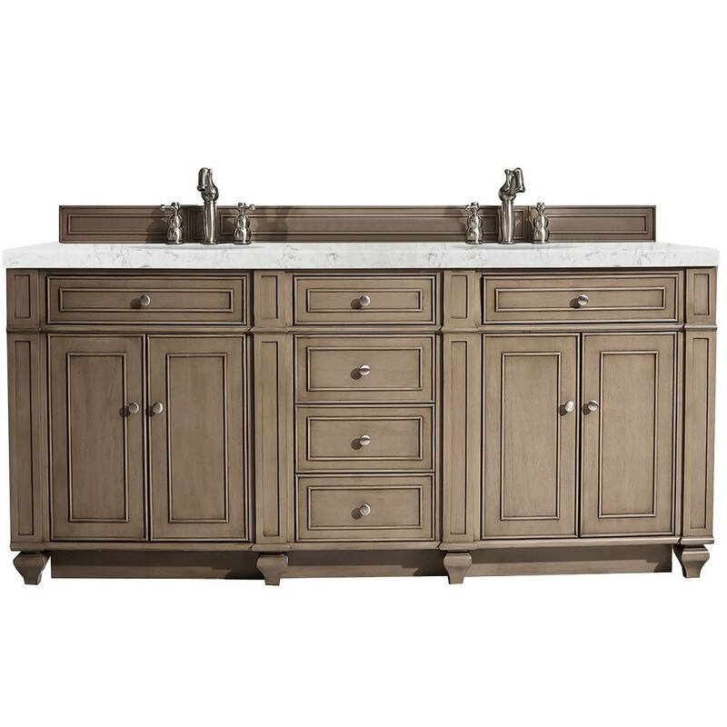 James Martin Vanities 157-V72-FEJP Bristol 72" Free Standing Double - Whitewashed Walnut