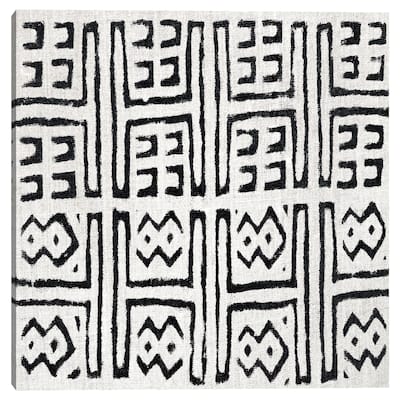 Mudcloth White VII by Ellie Roberts Canvas Art Print