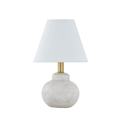 Ada 13" Table Lamp with Linen Shade, Off-white/Gray (Set of 2)