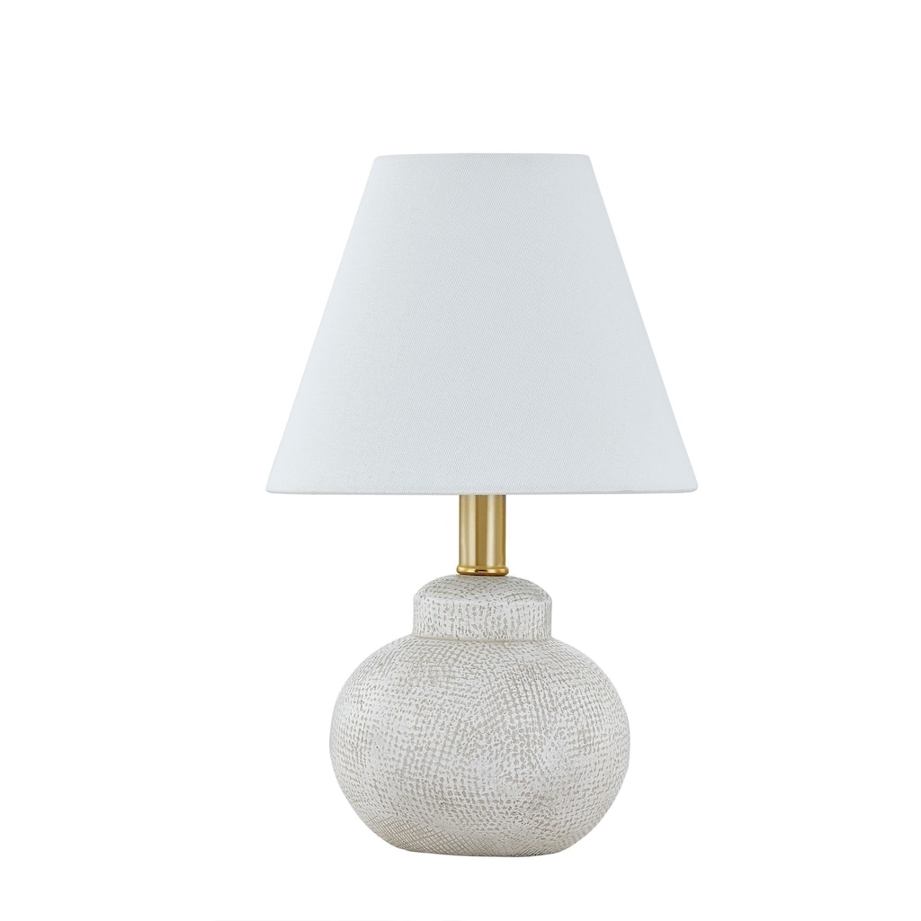 Ada 13" Table Lamp with Linen Shade, Off-white/Gray (Set of 2)