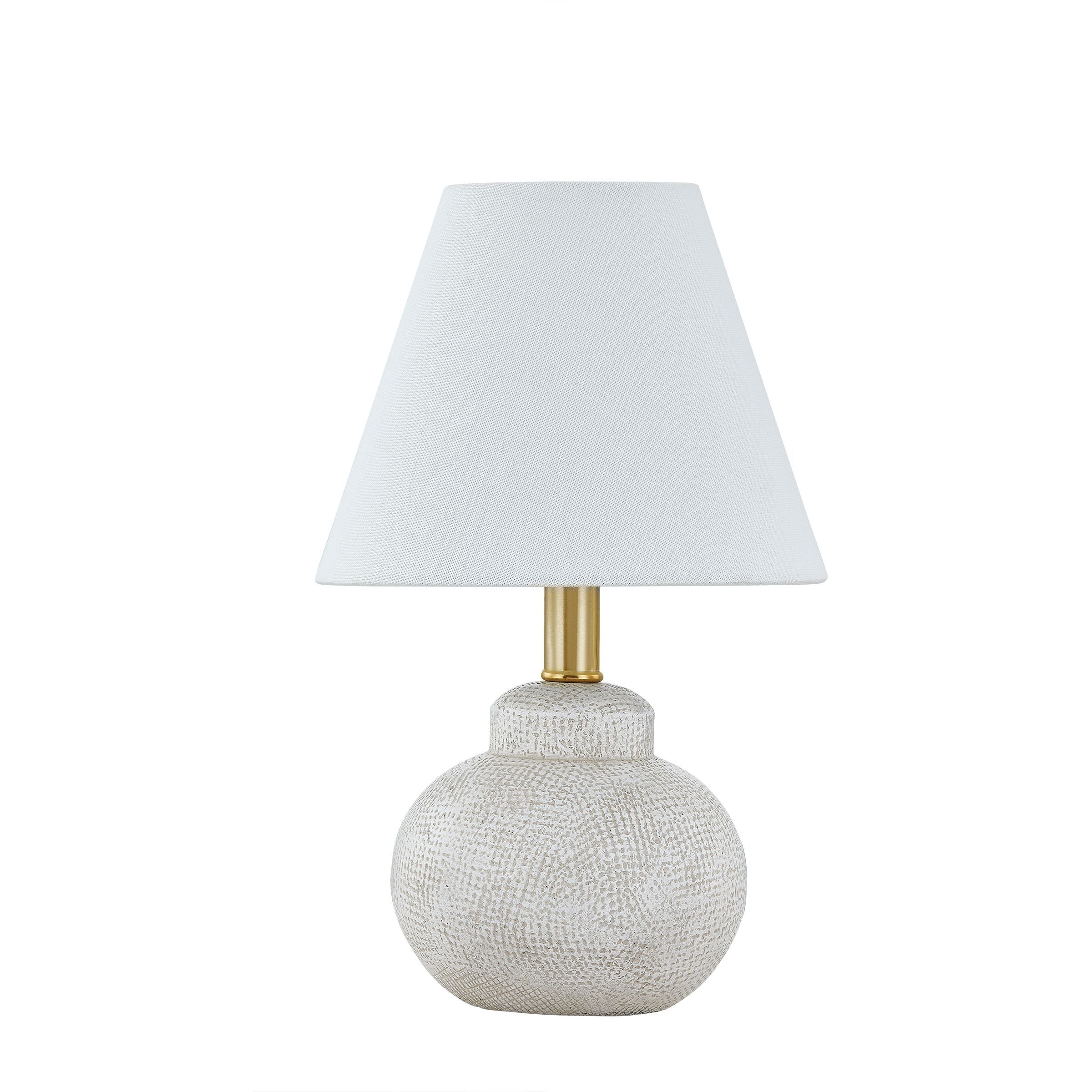 Ada 13" Table Lamp with Linen Shade, Off-white/Gray (Set of 2)