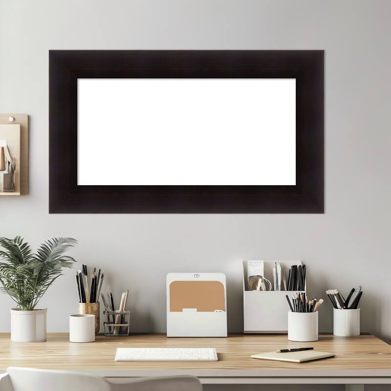 Amanti Art Portico Espresso Framed Dry Erase Magnetic Board