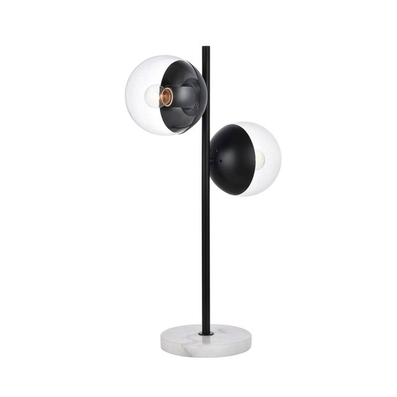 2-Light Table Lamp with Clear Glass