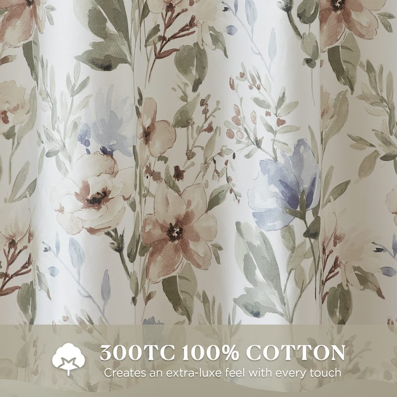 Harbor House Blue Herbal Shower Curtain