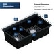 preview thumbnail 20 of 54, Karran QUWS-880 Undermount 32-1/2 in. Double Equal 50/50 Bowl Workstation Kitchen Sink