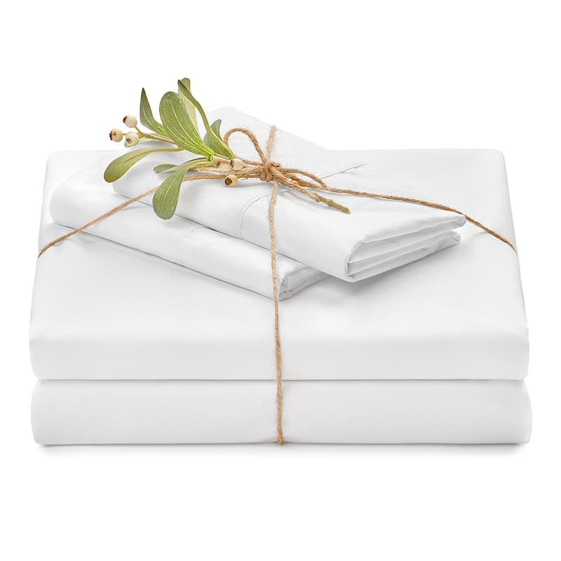 Chanasya Checkered Print Ultra Soft Luxury Microfiber Sheet Set - White - Twin
