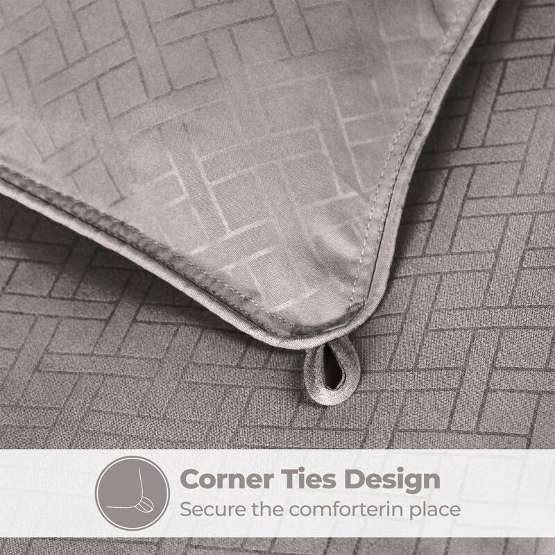 Superior Monochrome Basketweave Microfiber Down Alternative Comforter