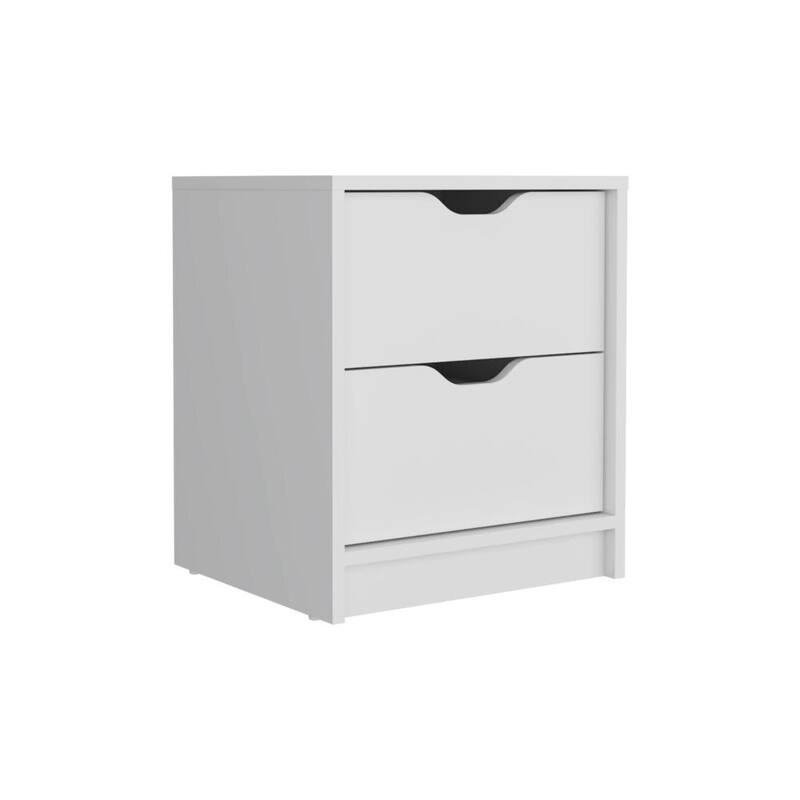 2 Drawers Nightstand, Pull Out System White Bed Bath & Beyond 38938084