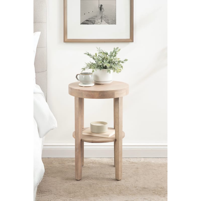 Kate and Laurel Talcott Round Wood Side Table
