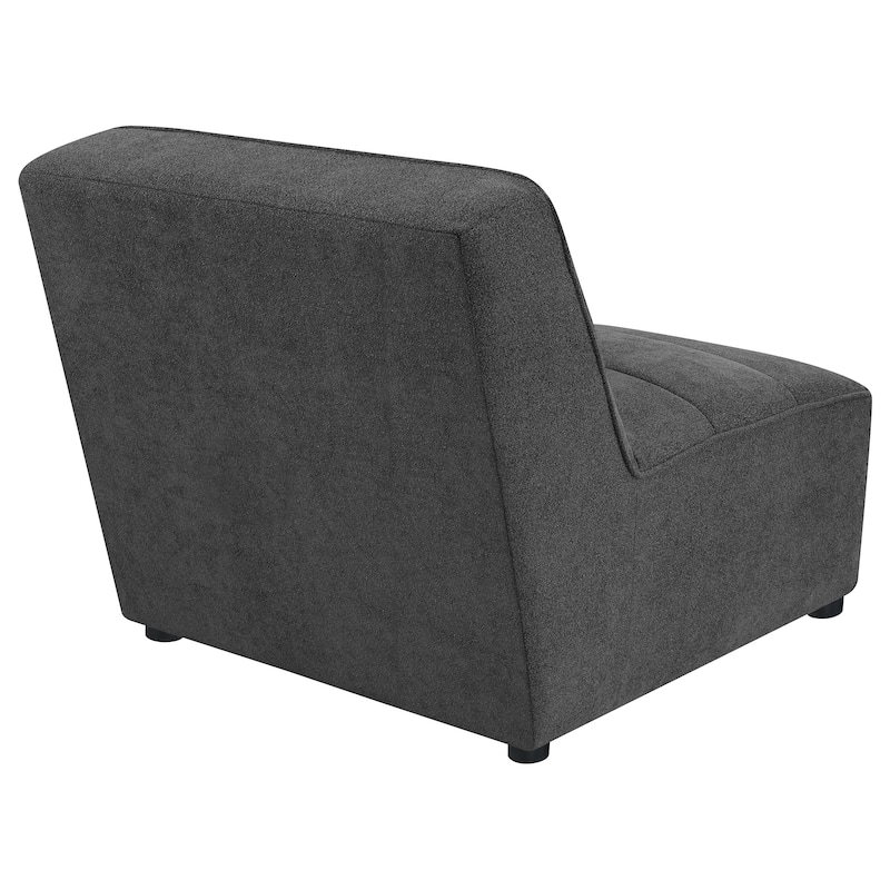 Ortega Dark Charcoal Upholstered Armless Chair
