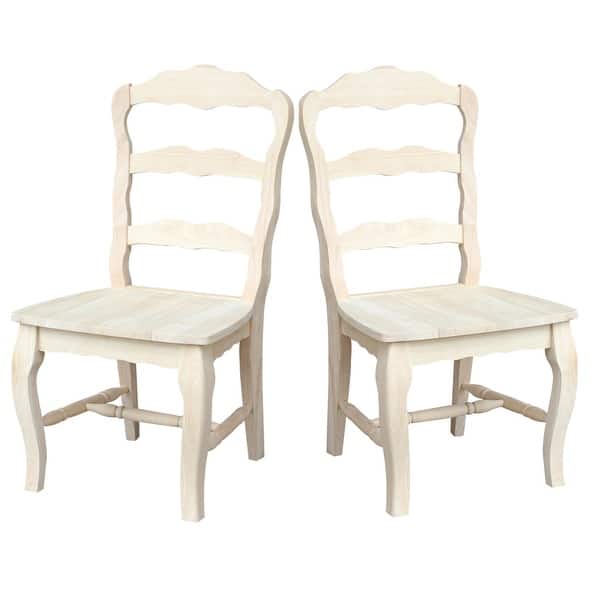 slide 2 of 12, International Concepts Solid Wood Versailles Side Chairs - Set of 2 Wood Seat