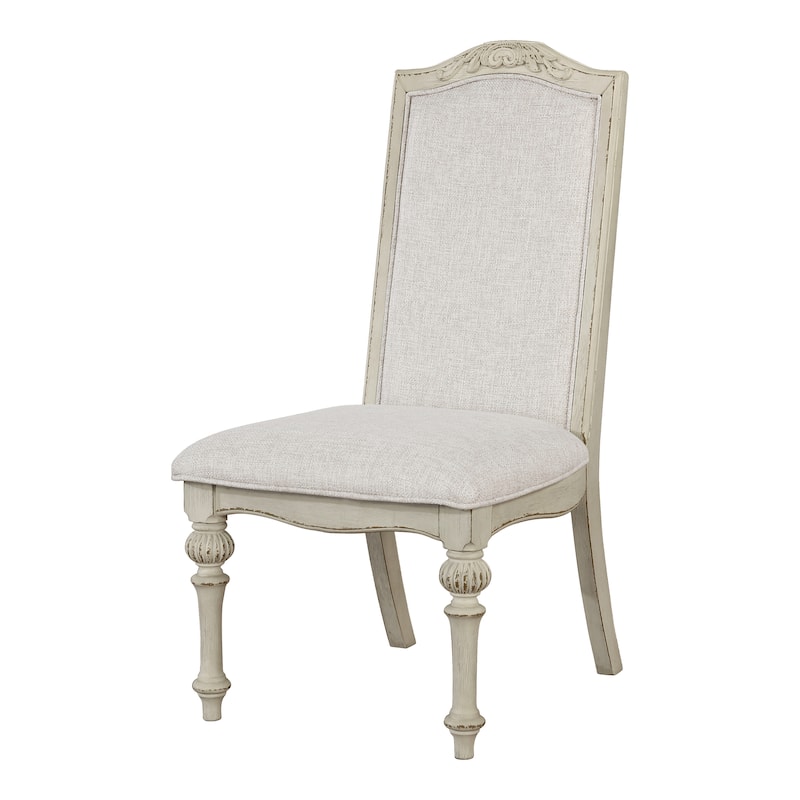 The Gray Barn Caelum Farmhouse Antique White Dining Chairs (Set of 2)