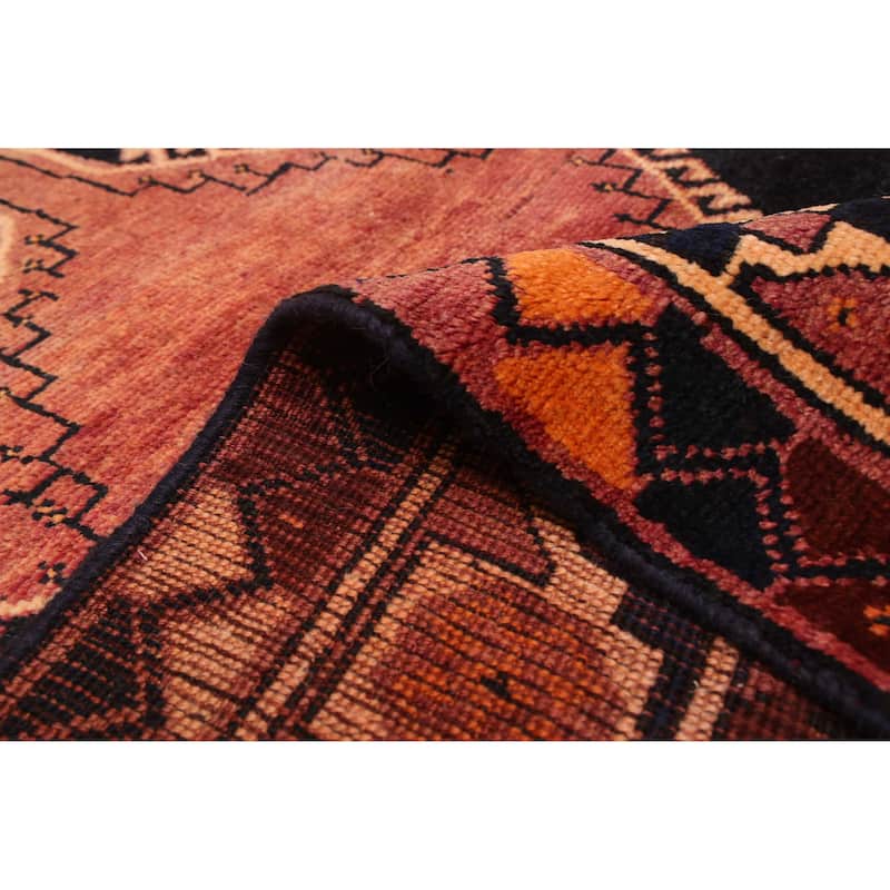 ECARPETGALLERY Hand-knotted Melis Vintage Navy Wool Rug - 3'9 x 9'4