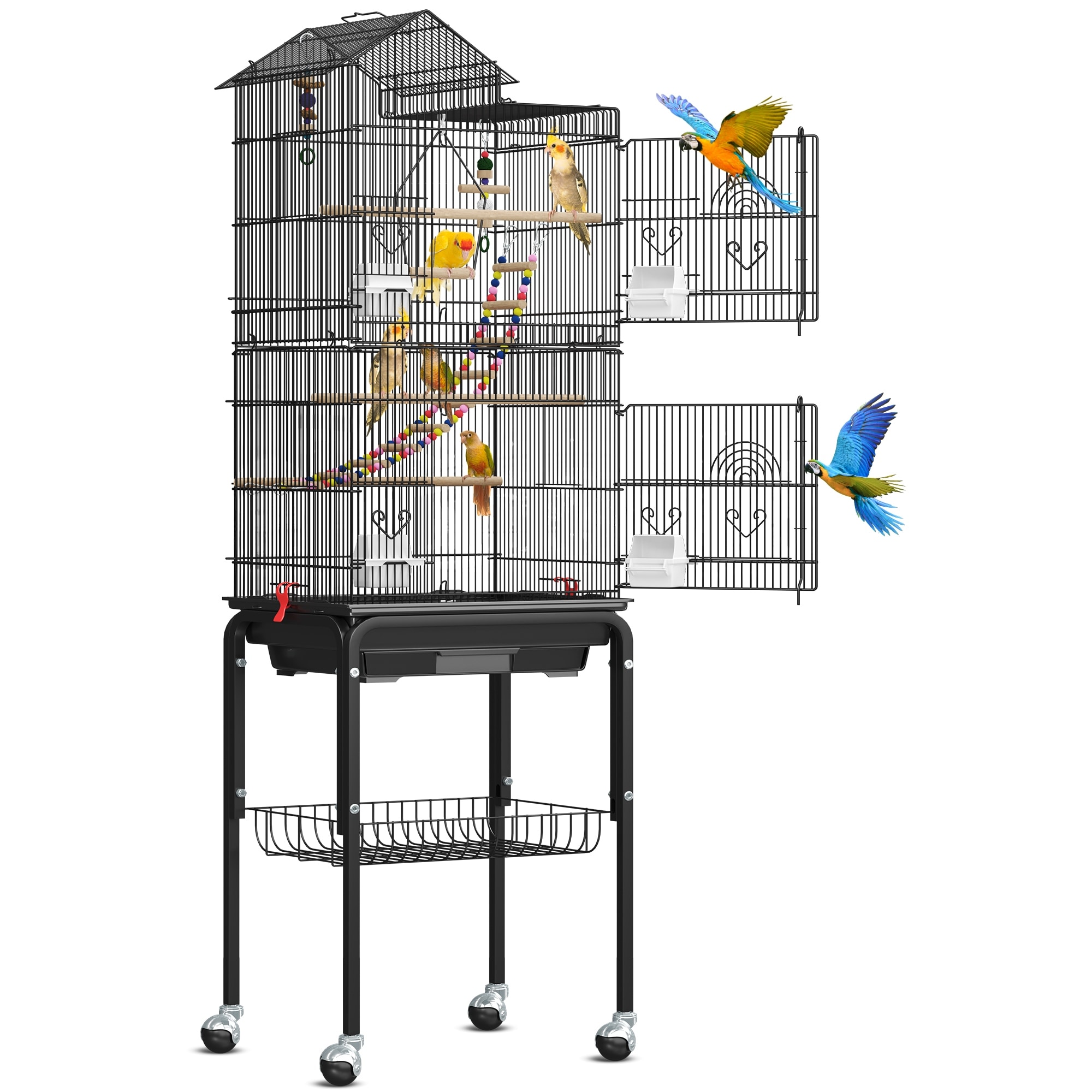 バードスタンド 62-inch-Metal-Bird-Cage,-Large