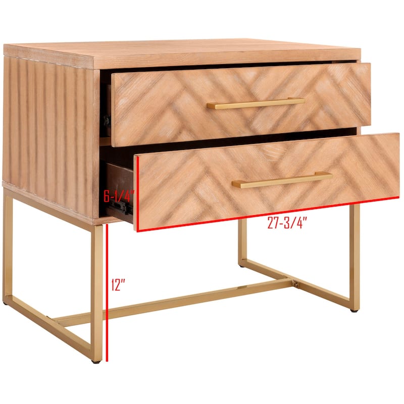 SAFAVIEH Georgiann Oak Brown Nightstand