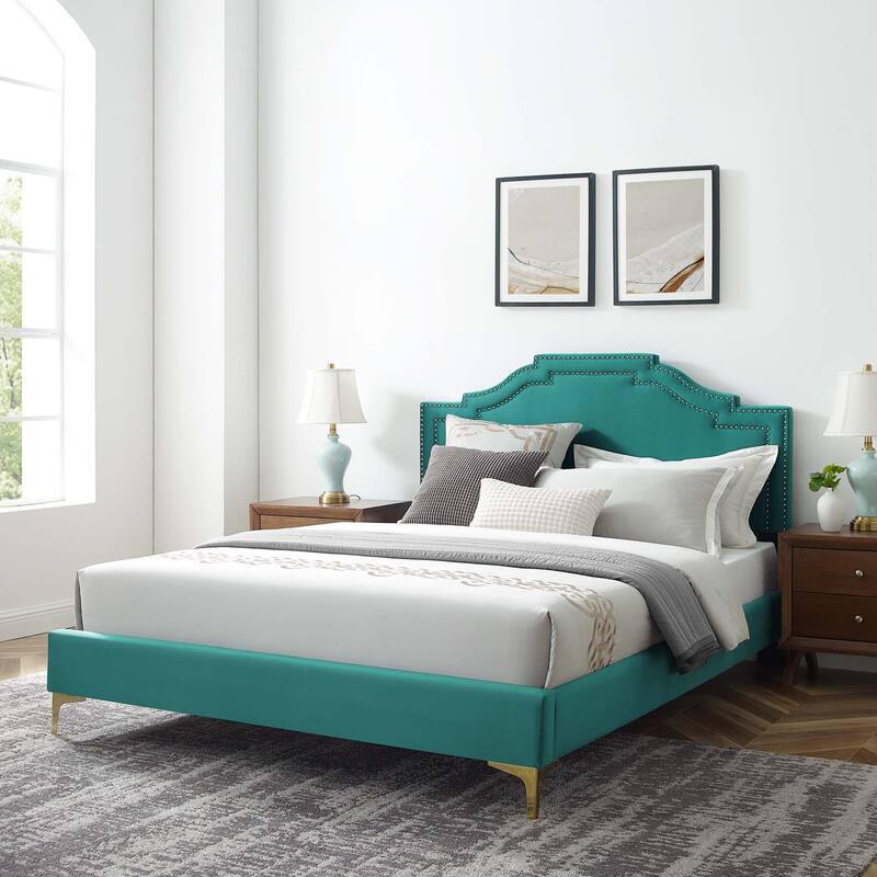 Adelaide Performance Velvet King Platform Bed