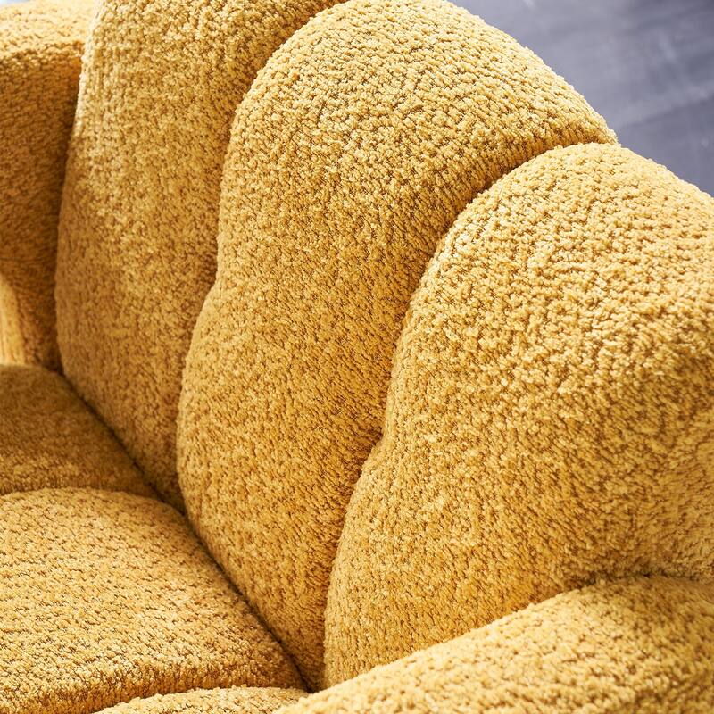 Modern 31.10" Boucle Upholstered Accent Chair with Plush Seat Cushion, Easy Assembly, and Comfortable Design