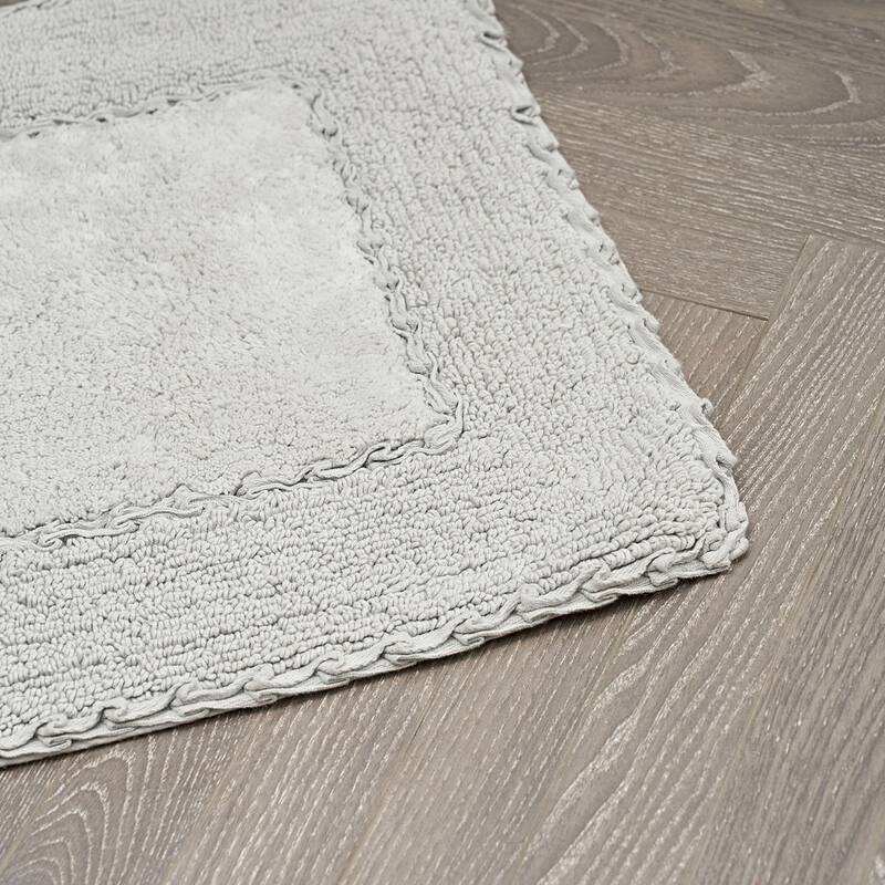 Laura Ashley Ruffle Border Pure Cotton Bath Rugs