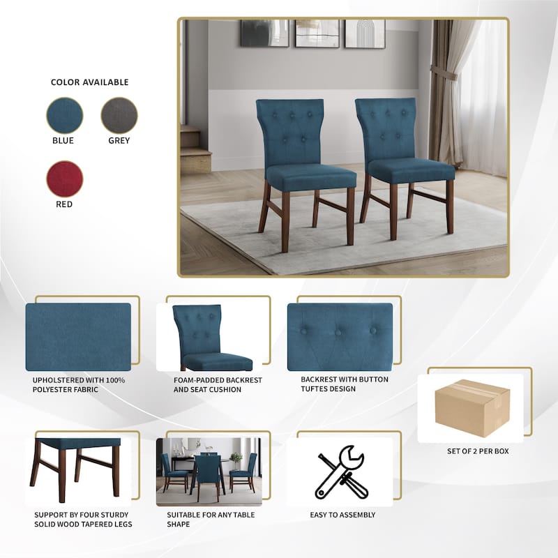 CraftPorch Mid-Century Modern 5-Piece Wooden Dining Chair