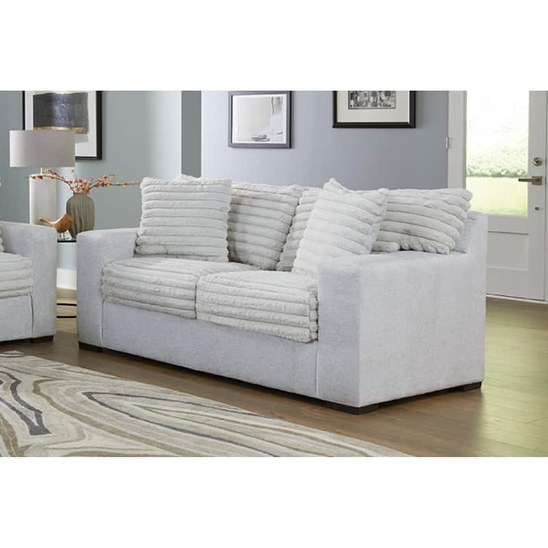 Woodhaven Furniture Studio Cord Loveseat - Glacier