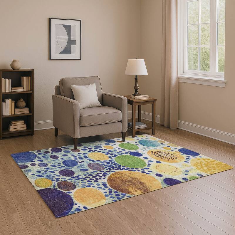Premium Washable Super Soft Mayfield Rug - Navy - 10' x 14'