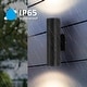 preview thumbnail 3 of 18, IP65 Integrated LED Cylinder Up-Down Wall Light, 12W Modern Outdoor Porch Light